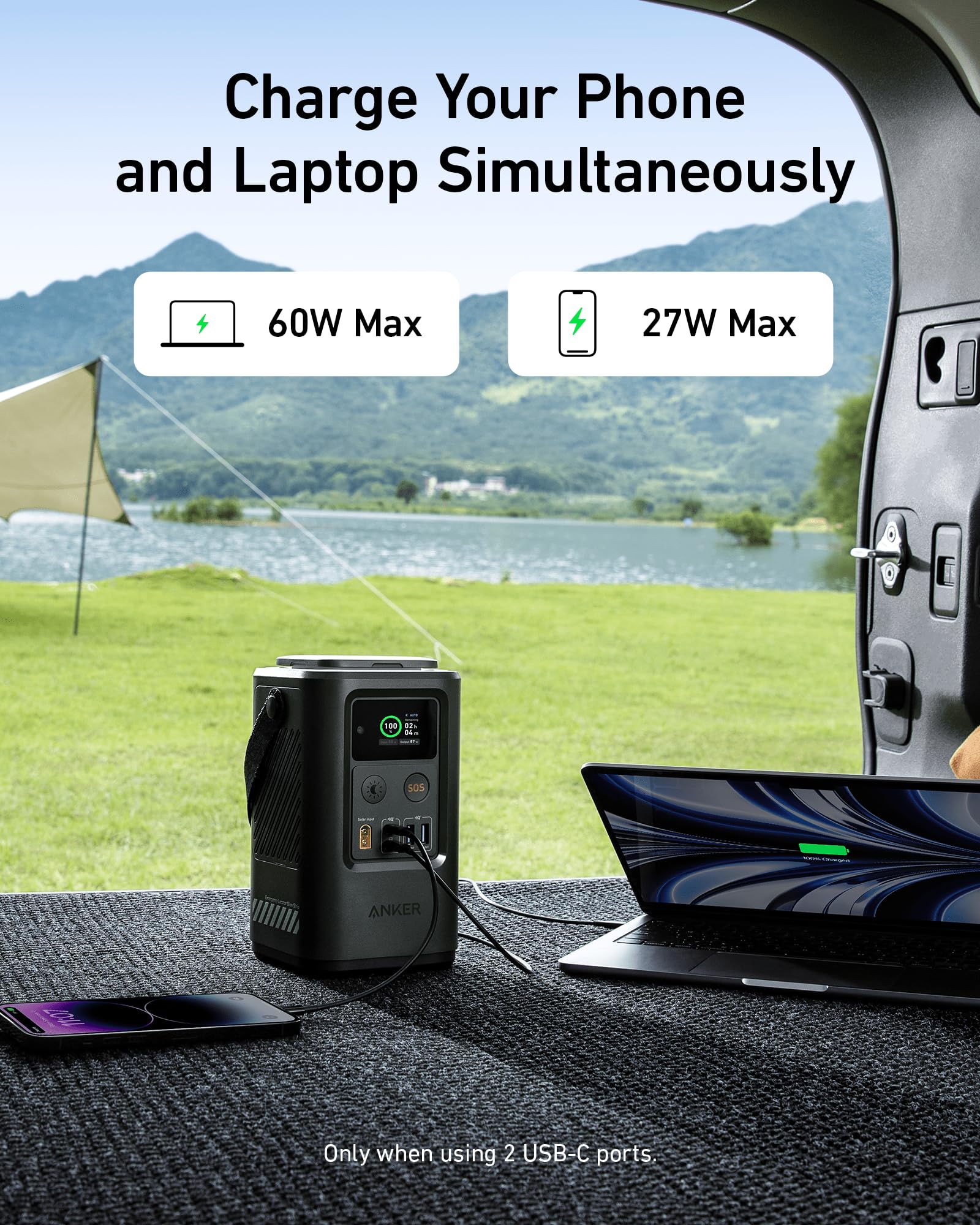 Зовнішній портативний акумулятор Anker 548 60000mAh Khaki - зображення 4